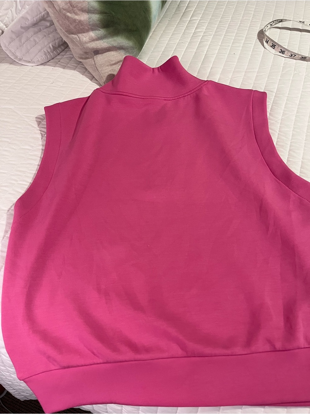 Varley Loretta Sleeveless Half-Zip Tank - Bright Pink - Picture 6 of 6